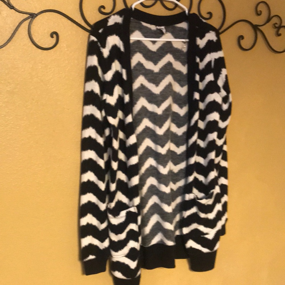 Striped Long Sleeved Cardigan